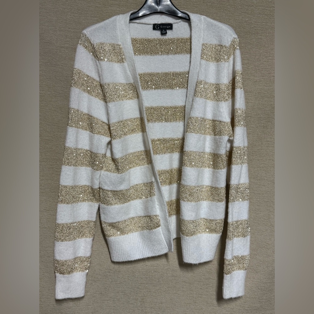 Elegant Striped Women's Cardigan